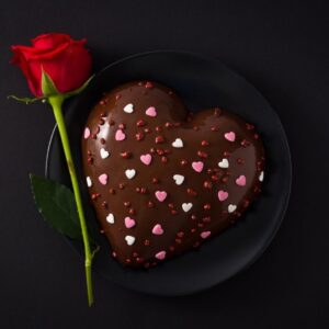 Chocolate_Fudge_Cake_with_Mini_Hearts_CGC165_Cakes_Delivery_In_Jaffna_CAKESANDGIFTS.COM